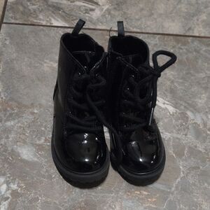 Old Navy Shiny Black Kids Boots